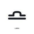 libra isolated icon. simple element illustration from zodiac concept icons. libra editable logo sign symbol design on white Royalty Free Stock Photo