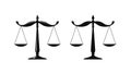 Libra, judicial scales logo. Notary, justice, lawyer icon or symbol. Vector illustration