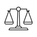 Libra line icon. Scales. Equality. Pictogram isolated on a white background