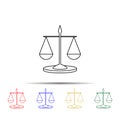 libra multi color style icon. Simple thin line, outline vector of measure icons for ui and ux, website or mobile application Royalty Free Stock Photo