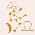 Libra vector illustration Royalty Free Stock Photo