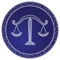 Libra Zodiac Sign, Design of Astrological Symbol Royalty Free Stock Photo