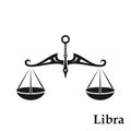 Libra zodiac sign symbol. horoscope icon. isolated astrological image in simple style Royalty Free Stock Photo