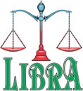 Libra Zodiac Sign Vector Illustration Royalty Free Stock Photo