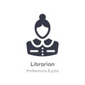 librarian icon. isolated librarian icon vector illustration from professions & jobs collection. editable sing symbol can be use
