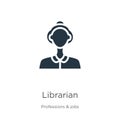 Librarian icon vector. Trendy flat librarian icon from professions & jobs collection isolated on white background. Vector