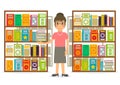 Librarian or seller at the bookshop. Royalty Free Stock Photo