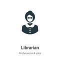 Librarian vector icon on white background. Flat vector librarian icon symbol sign from modern professions & jobs collection for