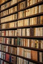 Library, ancient books on a shelf. History and knowledge