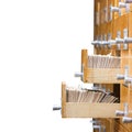 Library or archive reference card catalog. Database, knowledge base concept Royalty Free Stock Photo