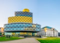 Library of Birmingham and Baskerville house, England Royalty Free Stock Photo