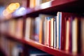 Library books background. Cropped shot closeup view of a large, vintage library full of books. Royalty Free Stock Photo