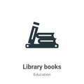 Library books vector icon on white background. Flat vector library books icon symbol sign from modern education collection for