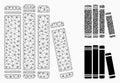 Library Books Vector Mesh Network Model and Triangle Mosaic Icon Royalty Free Stock Photo