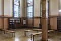 Library and bookstore of the maximum security federal prison of Alcatraz located in the middle of the San Francisco bay. Royalty Free Stock Photo