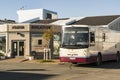 Library building and bookmobile in Norway