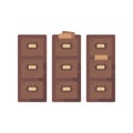 Library card catalog flat illustration. Old document storage Royalty Free Stock Photo
