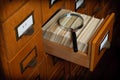 Library Card Catalog Search Concept