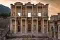 Library of Celsus in Ephesus Ancient City in Turkey. UNESCO World Heritage site Royalty Free Stock Photo