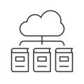 Library cloud computing concept icon vector illustration Royalty Free Stock Photo