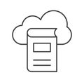 Library cloud computing concept icon vector illustration Royalty Free Stock Photo
