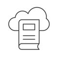 Library cloud computing concept icon vector illustration Royalty Free Stock Photo