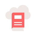 Library cloud computing concept vector illustration icon Royalty Free Stock Photo