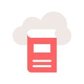 Library cloud computing concept vector illustration icon Royalty Free Stock Photo