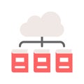 Library cloud computing concept vector illustration icon Royalty Free Stock Photo