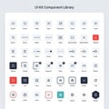 Library featuring a collection of 56 small icon based design elements Royalty Free Stock Photo