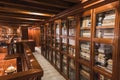 Library of the Franz Mayer Museum, with shelves and wood finishes