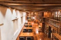 Library of the Franz Mayer Museum, with shelves and wood finishes