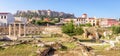 Library of Hadrian overlooking Acropolis, Athens, Greece Royalty Free Stock Photo