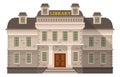 Library icon. Old city building. Knowledge symbol Royalty Free Stock Photo