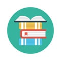 Library vector flat color icon