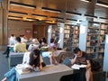 Shenzhen, China: library, male and female readers are reading