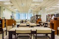 Library interior of Chulalongkorn University, the oldest university of Thailand.