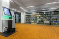 Library interior with modern technology Royalty Free Stock Photo