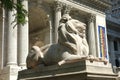 New York Public Library Lion Royalty Free Stock Photo