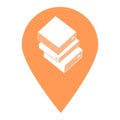 Library location map pin pointer icon. Element of map point for mobile concept and web apps. Icon for website design and app devel