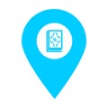 Library location map pin pointer icon. Element of map point for mobile concept and web apps. Icon for website design and app devel