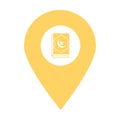 Library location map pin pointer icon. Element of map point for mobile concept and web apps. Icon for website design and app devel