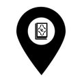 Library location map pin pointer icon. Element of map point for mobile concept and web apps. Icon for website design and app devel