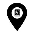 Library location map pin pointer icon. Element of map point for mobile concept and web apps. Icon for website design and app devel