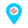 Library location map pin pointer icon. Element of map point for mobile concept and web apps. Icon for website design and app devel Royalty Free Stock Photo