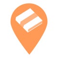 Library location map pin pointer icon. Element of map point for mobile concept and web apps. Icon for website design and app devel