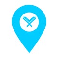 Library location map pin pointer icon. Element of map point for mobile concept and web apps. Icon for website design and app devel