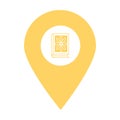 Library location map pin pointer icon. Element of map point for mobile concept and web apps. Icon for website design and app devel