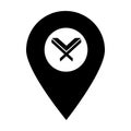 Library location map pin pointer icon. Element of map point for mobile concept and web apps. Icon for website design and app devel Royalty Free Stock Photo