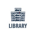 Library Logo. Education and book emblem. Vector illustration. Royalty Free Stock Photo